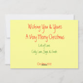 Weihnachtsbaum des Babys Feiertagskarte (Rückseite)