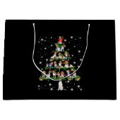 Weihnachtsbaum des Beagle mit Lichteinfall Große Geschenktüte (Vorderseite)