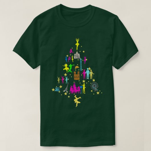 Weihnachtsbaum des Broadway Musical Theater T-Shirt (Design vorne)