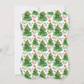 Weihnachtsbaum des Classic Holiday Wreath Party Einladung (Rückseite)