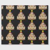 Weihnachtsbaum des Hasen Geschenkpapier (Flach)