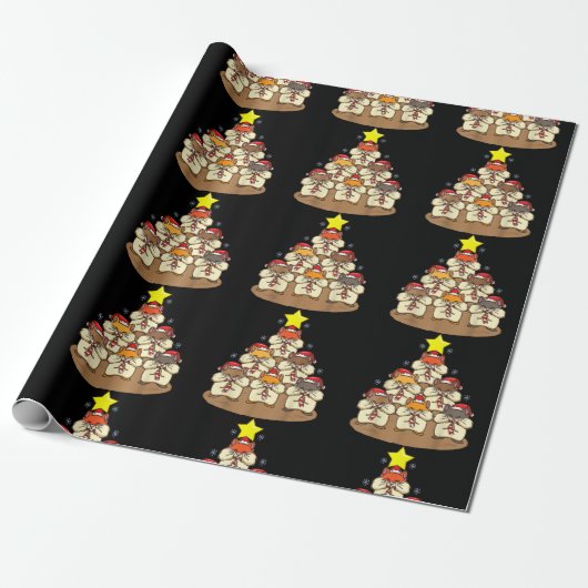 Weihnachtsbaum des Hasen Geschenkpapier (Ungerollt)