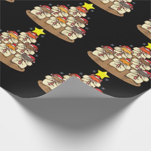 Weihnachtsbaum des Hasen Geschenkpapier (Ecke)