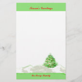 Weihnachtsbaum des Herzens Briefpapier (Vorderseite)