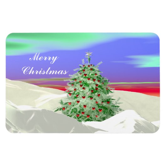 Weihnachtsbaum des Herzens Magnet (Horizontal)