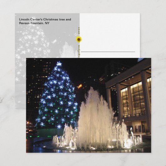 Weihnachtsbaum des Lincoln Center - Postkarte (Vorne/Hinten)