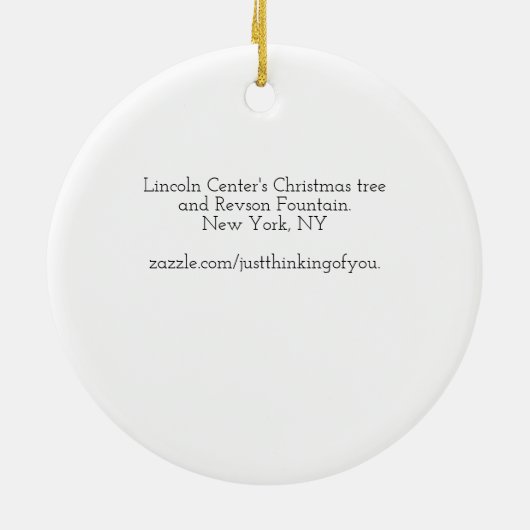 Weihnachtsbaum des Lincoln Centre - Keramik Ornament (Hinten)