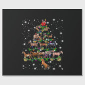 Weihnachtsbaum des Pferdes, bedeckt durch Blitzlic Geschenkpapier (Flach)