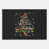 Weihnachtsbaum des Pferdes, bedeckt durch Blitzlic Geschenkpapier Set (Vorderseite)