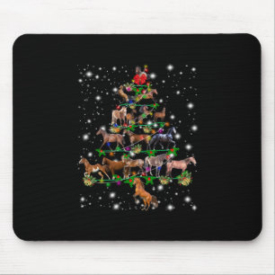 Weihnachtsbaum des Pferdes, bedeckt durch Blitzlic Mousepad