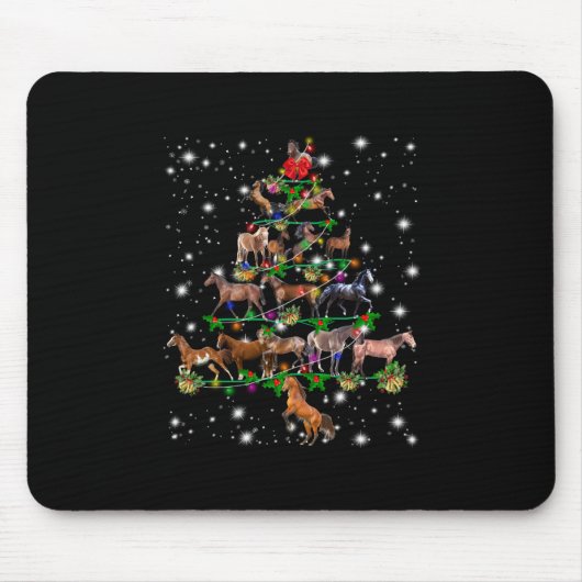 Weihnachtsbaum des Pferdes, bedeckt durch Blitzlic Mousepad (Vorne)