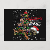 Weihnachtsbaum des Pferdes, bedeckt durch Blitzlic Postkarte (Rückseite)