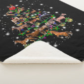Weihnachtsbaum des Pferdes, bedeckt durch Blitzlic Sherpadecke (3/4)