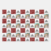 Weihnachtsbaum des Roten Fotos Geschenkpapier Set (Vorderseite)