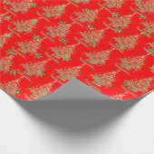 Weihnachtsbaum des Roten Glitzer Geschenkpapier (Ecke)
