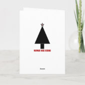 Weihnachtsbaum des SCHICKSALS Feiertagskarte (Rückseite)