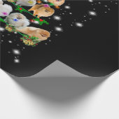 Weihnachtsbaum des Spitzes mit Lichteinfall Geschenkpapier (Ecke)