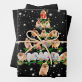 Weihnachtsbaum des Spitzes mit Lichteinfall Geschenkpapier Set (Beispiel)