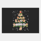 Weihnachtsbaum des Spitzes mit Lichteinfall Geschenkpapier Set (Vorderseite)