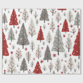 Weihnachtsbaum-Design-Geschenkpapier Geschenkpapier (Flach)