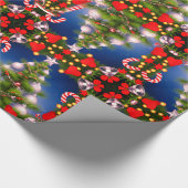 Weihnachtsbaum Design Glossy Geschenkpapier (Ecke)