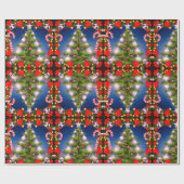 Weihnachtsbaum Design Glossy Geschenkpapier (Flach)