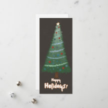 Weihnachtsbaum Design Long Holiday Card