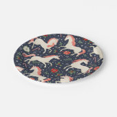 Weihnachtsbaum-Design Pappteller (Schrägansicht)