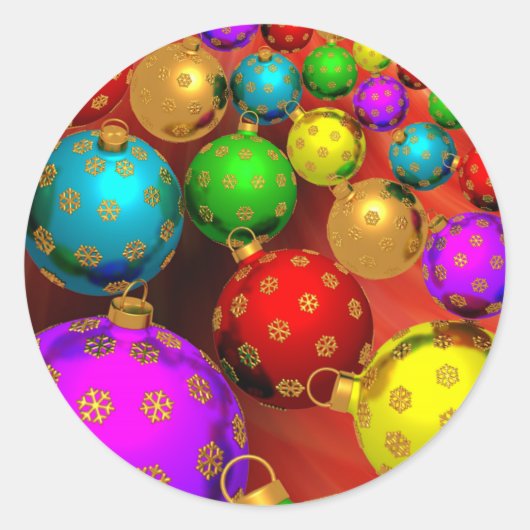 Weihnachtsbaum - Design Runder Aufkleber (Vorderseite)