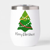 Weihnachtsbaum Design Thermal Wine Tumbler (Vorderseite)