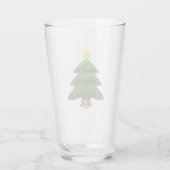 Weihnachtsbaum-Design Trinkglas Glas (Rückseite)