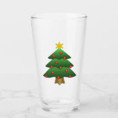 Weihnachtsbaum-Design Trinkglas Glas (Vorderseite)