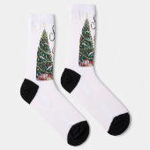 Weihnachtsbaum Die Saison Der Grund Socken (Rechts)