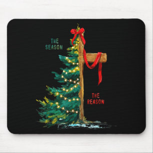 Weihnachtsbaum Die Saison Jesus Kreuz Der Grund  Mousepad