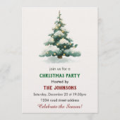 Weihnachtsbaum-Dinnerparty-Einladung mit Laune Einladung (Vorderseite)