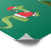 Weihnachtsbaum Dinosaur Poster (Ecke)