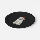 Weihnachtsbaum Dog Puppy Watercol Pappteller (Schrägansicht)