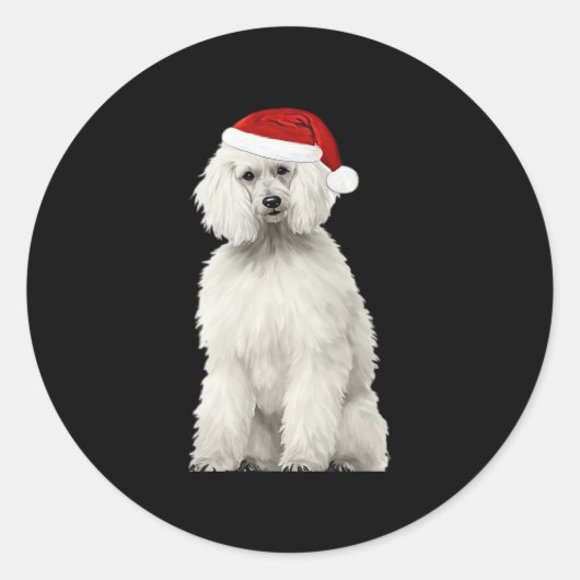 Weihnachtsbaum Dog Puppy Watercol Runder Aufkleber (Vorderseite)