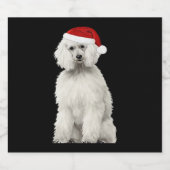 Weihnachtsbaum Dog Puppy Watercol Schaumweinetikett (Einzelnes Label)