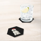 Weihnachtsbaum Dog Puppy Watercol Untersetzer (Vor Ort)