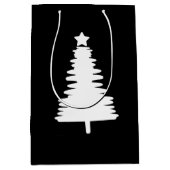 Weihnachtsbaum Doodle Geschenktasche Mittlere Geschenktüte (Vorderseite)