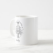 Weihnachtsbaum Doodles Whimsical Tinte Art Two-Ton Kaffeetasse (Vorderseite Links)