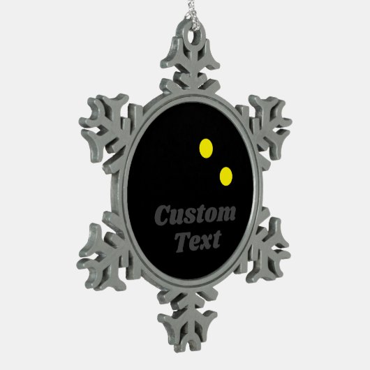 Weihnachtsbaum-Doppelpunkt-Squashkugel Schneeflocken Zinn-Ornament (Links)