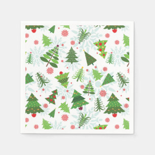 Weihnachtsbaum Druck-Papierservietten Serviette