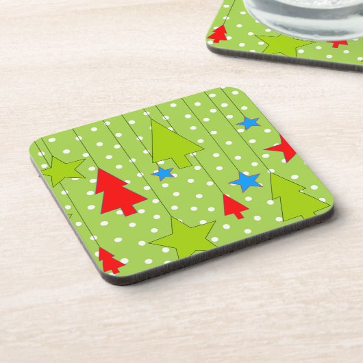Weihnachtsbaum drucken getränkeuntersetzer (Linke Seite)