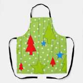 Weihnachtsbaum drucken schürze (Vorderseite)