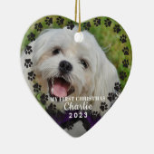 Weihnachtsbaum druckt Personalisiertes Foto für Ha Keramik Ornament (Rechts)