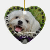 Weihnachtsbaum druckt Personalisiertes Foto für Ha Keramik Ornament (Hinten)