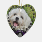 Weihnachtsbaum druckt Personalisiertes Foto für Ha Keramik Ornament (Links)