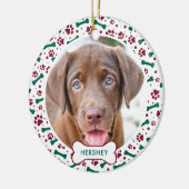 Weihnachtsbaum druckt Personalisiertes Foto für Ha Keramik Ornament (Links)